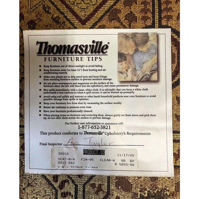 Traditional Vintage Thomasville Collection, Armchairs, Ottoman & End Table. For Sale - Image 3 of 11