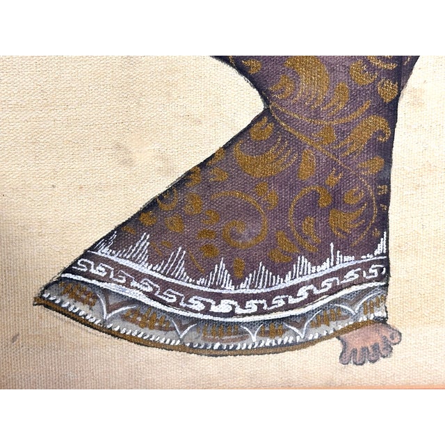 Wood Mid 20th Century I Made Budi Batuan Painting of Balinese Dancer For Sale - Image 7 of 15
