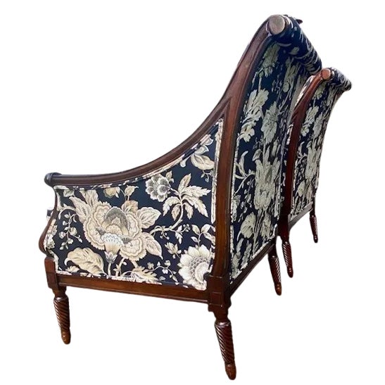A Pair of Sculptural Mahogany Botanical Floral Armchairs For Sale - Image 12 of 12