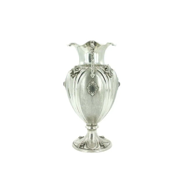 19th Century Sterling Silver Decorative Vase For Sale - Image 4 of 13