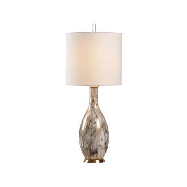 2020s Wildwood Calacatta Gold Bottle Table Lamp For Sale - Image 5 of 5