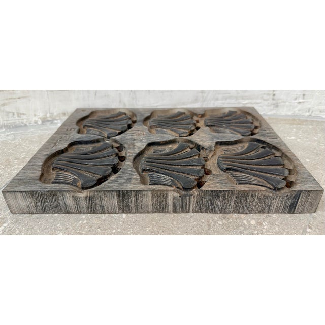 Wood Vintage Carved Wood Nautical Scalloped Shell Architectural Factory Mold, Wall Art, Unique Housewarming/Hostess Gift For Sale - Image 7 of 12