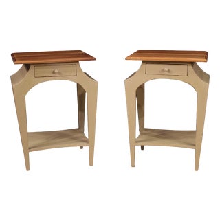 Vintage Painted Bedside Tables, 1980s, Set of 2 For Sale