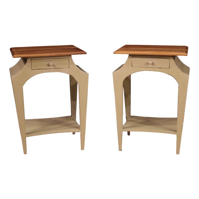 Vintage Painted Bedside Tables, 1980s, Set of 2 For Sale