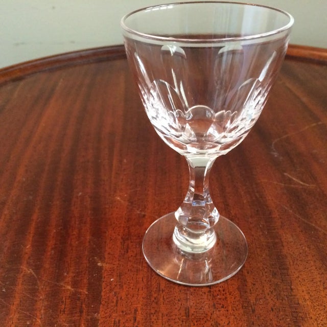 Beautiful Antique set of 4 cut crystal stemware. Tiffin Franciscan. I believe they are an older set due to the slight...