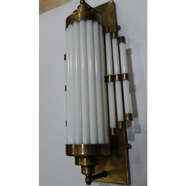Pair Skyscraper Vintage Art Deco Light Old Lamp Wall Sconces Fixture ...
