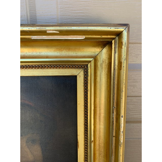 Gold Early 20th Century Italian Portrait of a Boy in Giltwood Frame For Sale - Image 8 of 13