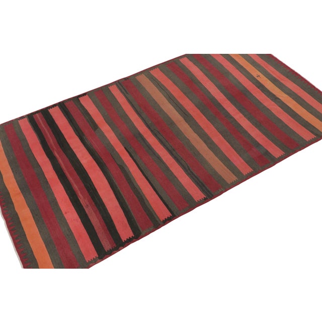 Rug & Kilim 1940s Vintage Persian Kilim Rug in Polychromatic Stripes by Rug & Kilim For Sale - Image 4 of 7