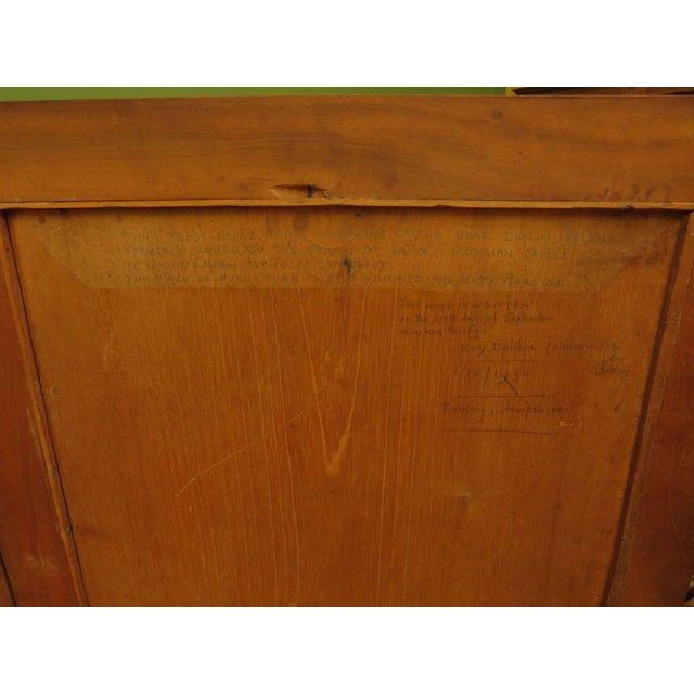 Antique Irish Linen Press Cabinet from Merrion Castle For Sale - Image 18 of 18