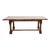 Country French Provincial Hardwood Farmhouse Trestle Dining Table For Sale