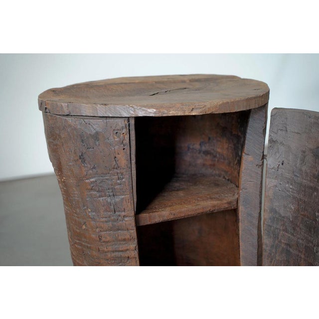 Brown Primitive Tree Trunk Cabinet, France, 1900s For Sale - Image 8 of 18