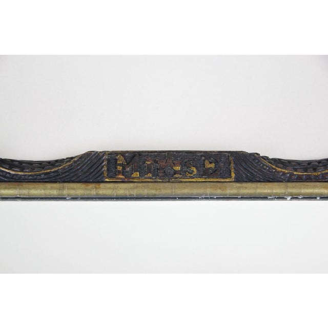 Hand-Carved Wooden Wall Mirror with Golden Bars, Austria, 1901 For Sale - Image 13 of 16