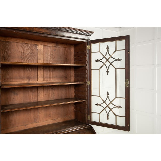 Antique English Mahogany Secretaire, 1700s For Sale - Image 14 of 15