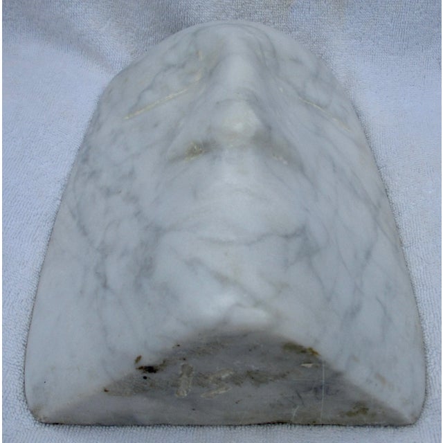 Stone 1960s Vintage Jacob Sandler Marble Head Sculpture For Sale - Image 7 of 10
