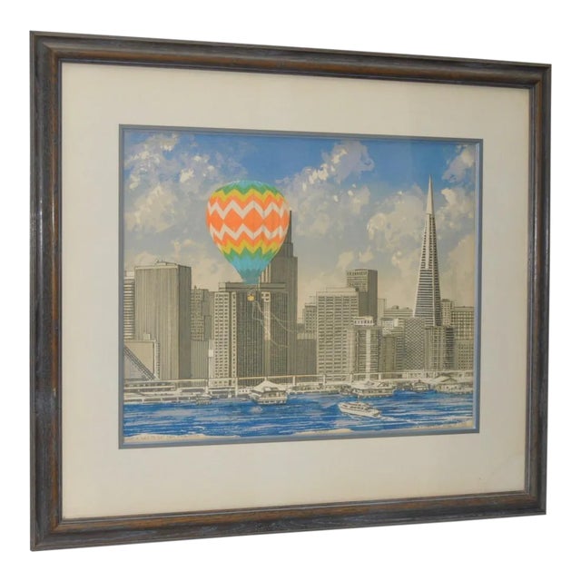 Patrick Kelly "Way To Go' San Francisco" Color Lithograph c.1981 For Sale