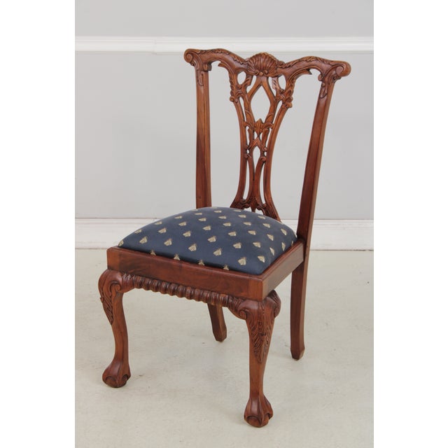 Pair of Chippendale Style Mahogany Dining Chairs For Sale In Philadelphia - Image 6 of 17