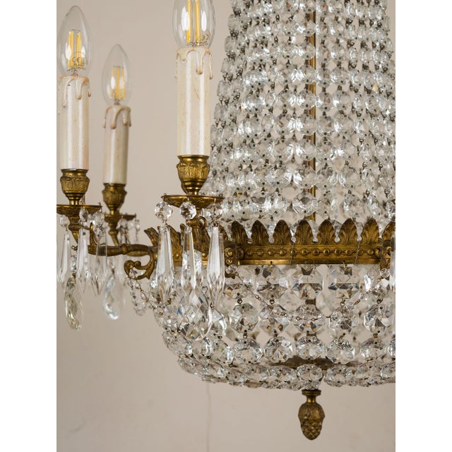 Vintage Empire Style Chandelier, 1930s For Sale - Image 10 of 14