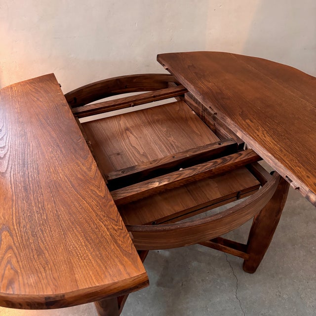 Wooden Extendable Dining Table and Chairs, Set of 9 For Sale - Image 9 of 14