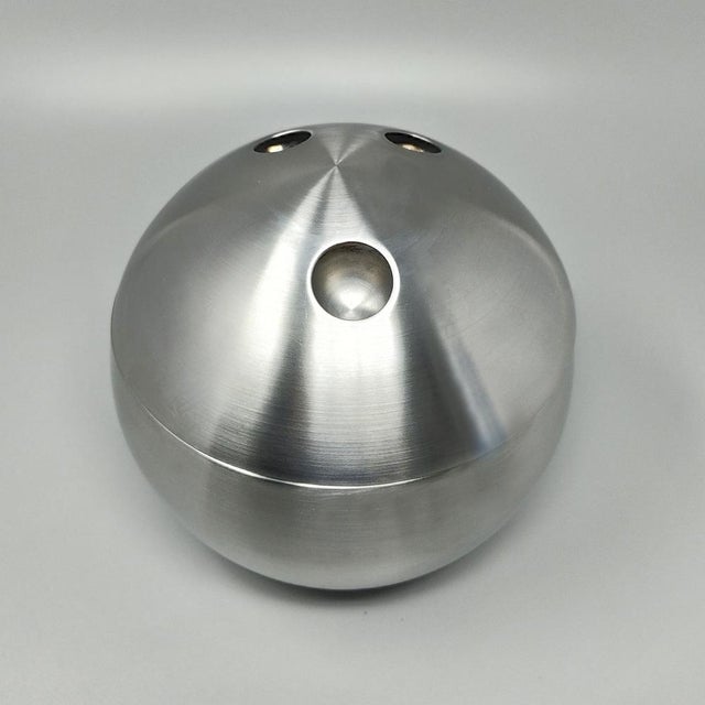 Metal Vintage Italian Bowling Cocktail Shaker with Ice Bucket Tauma by Guzzini, 1970s, Set of 2 For Sale - Image 7 of 11