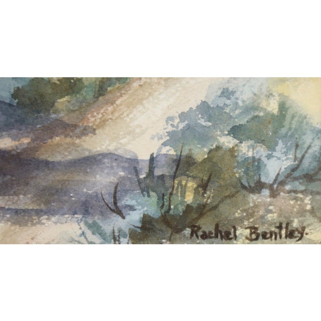 Mid 20th Century Methodist Church in Old Bodie Ghost Town - California - Watercolor on Paper by Rachel Bentley For Sale - Image 5 of 5