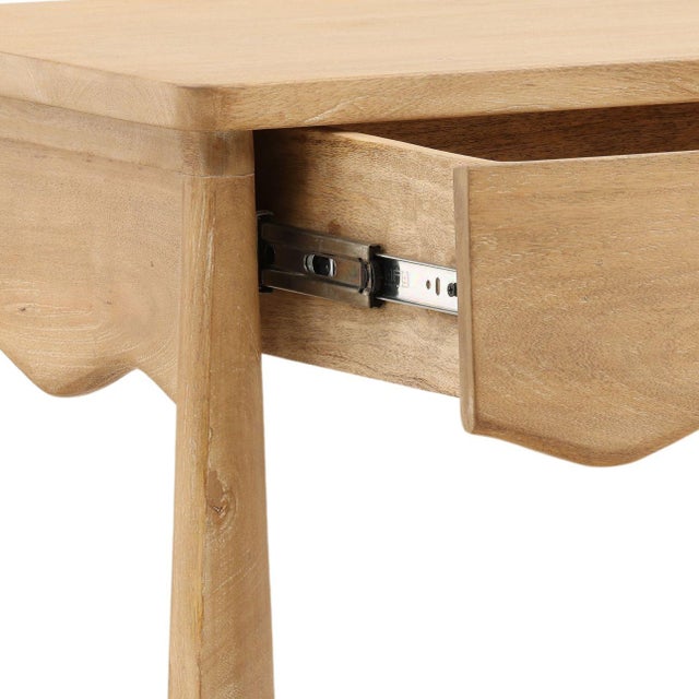 Wood Aveline Scallop Edge French Country Nightstand For Sale - Image 7 of 7