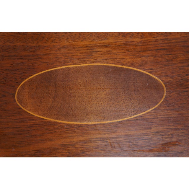 Vintage Late 20th Century Biggs Old Sturbridge Village Federal Mahogany Spider Leg Candle Stand For Sale - Image 9 of 12