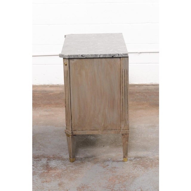 Mid 20th Century Swedish Gustavian Style Chest W/ Gray Marble Top For Sale - Image 10 of 13