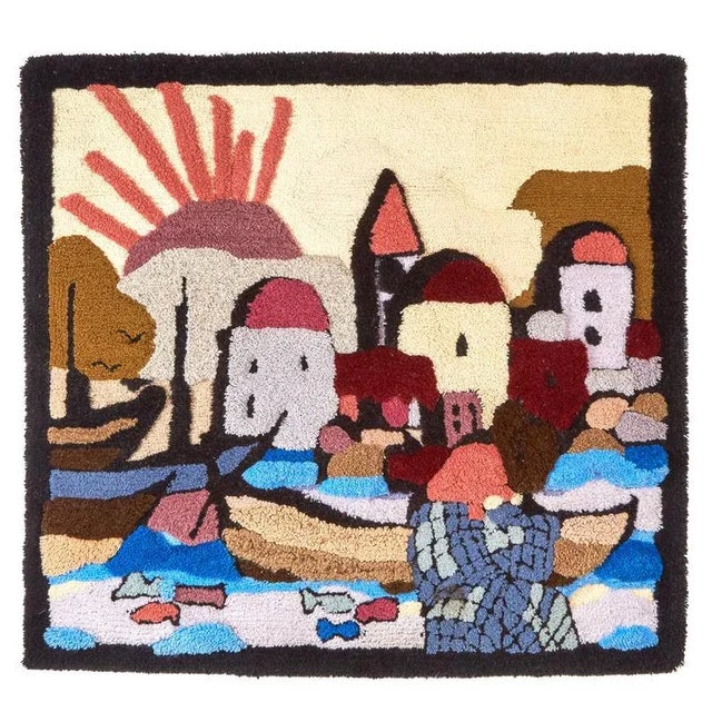 1970s Decorative Rug | Old City Jerusalem For Sale - Image 9 of 9
