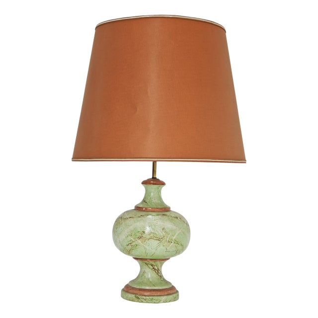 Vintage Italian Ceramic and Brass Table Lamp, 1960s For Sale