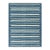 Rug & Kilim's Contemporary Dhurrie Rug in Blue with White Stripes - 6x9 For Sale