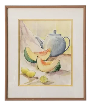 1970 Tina Wat Still Life Watercolor Painting