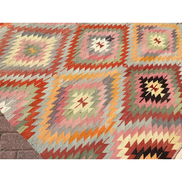1960's Turkish Kilim Rug - 71" X 98" For Sale - Image 10 of 12