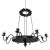 Vintage Handcrafted Iron Black and Gold 8-Light Pendant For Sale - Image 10 of 10
