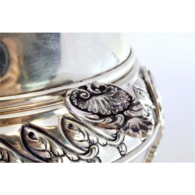 Silver Silver Butter Dish with Engravings and Reliefs For Sale - Image 8 of 11