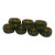 Vintage Beaded Emerald Napkin Rings Set of Seven For Sale