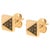Early 21st Century 14K Rose Gold 1/4 Cttw Brown Diamond Pyramid Stud Earring (Brown Color, SI1-SI2 Clarity) For Sale - Image 5 of 6