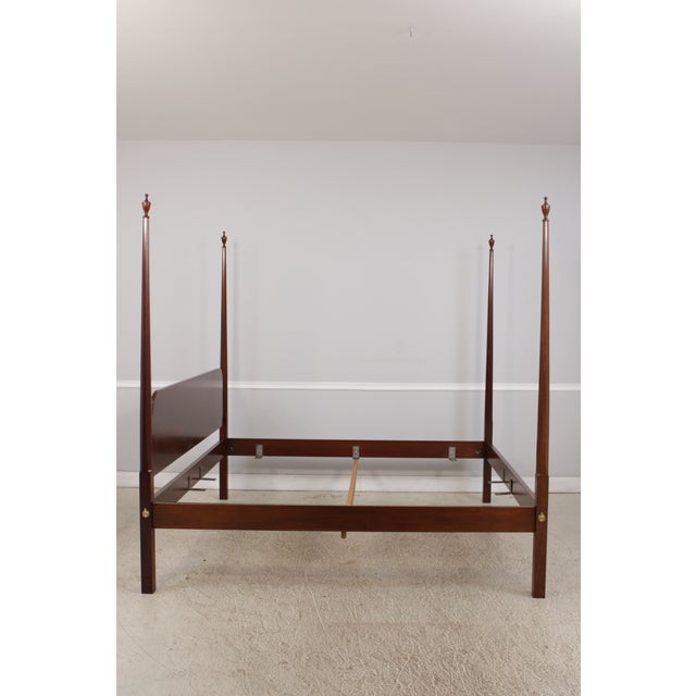 Councill Furniture Councill Craftsmen King Size Mahogany Pencil Point Bed For Sale - Image 4 of 16