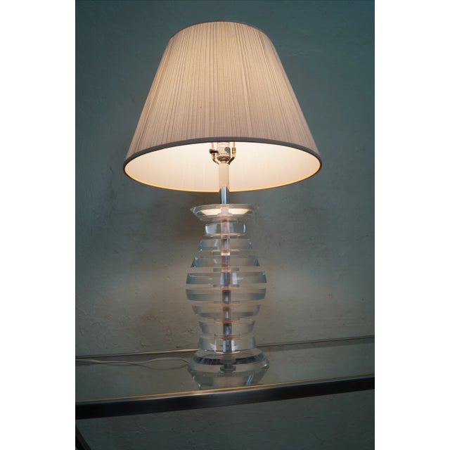 Mid-Century Modern Lucite Table Lamp by George Bullio AGE/COUNTRY OF ORIGIN: Approx 50 years, America DETAILS/DESCRIPTION:...
