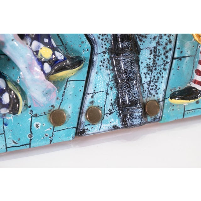 Ceramic Otello Rosa for San Polo Venezia Modernist Ceramic Wall Hanging Italy 1950s For Sale - Image 7 of 8
