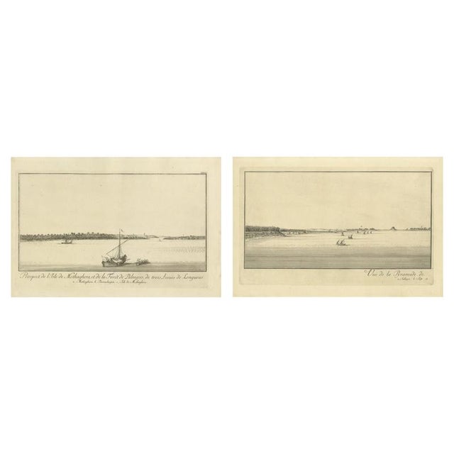 Methaghera & Palm Forest, Across the Nile Egypt Engravings, Set of 2 For Sale - Image 9 of 9
