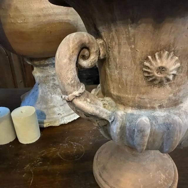 1900s Neoclassical Terracotta Italian Crater Vase For Sale - Image 4 of 12