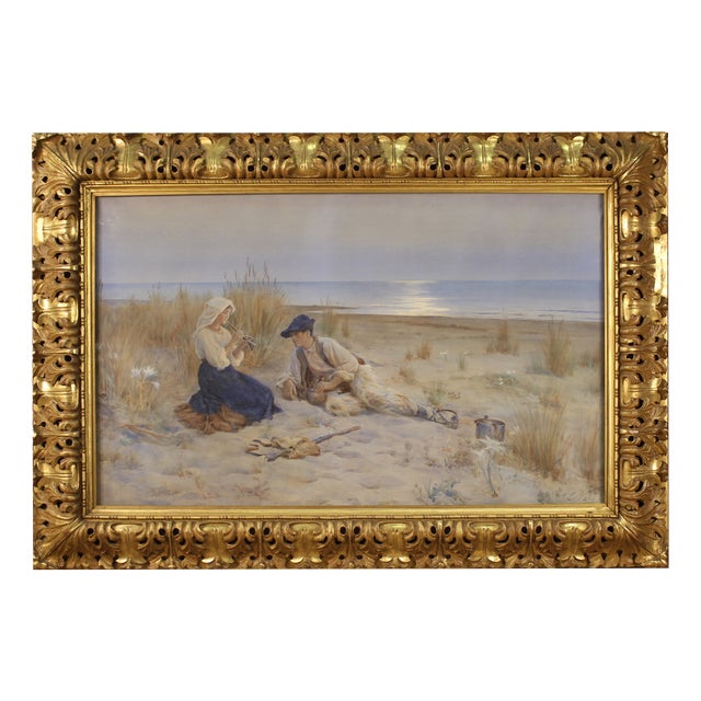 Italian Artist, Landscape, 1920, Watercolor, Framed For Sale