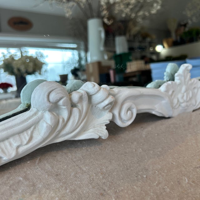 Large White Ornate Wall Mirror For Sale In New York - Image 6 of 8