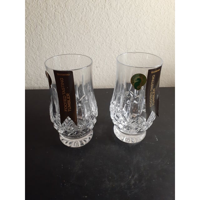 Vintage Waterford Crystal Lismore Footed Tasting Tumblers- Set of 2 For Sale In Dallas - Image 6 of 6
