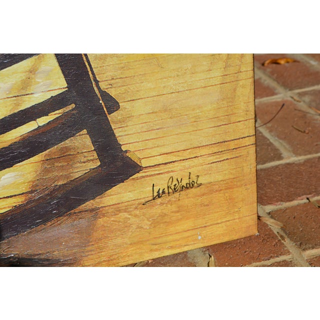 Textile Lee Reynolds Cathy's Porch Large Canvas Painting Rocking Chairs - Ocean / Beach For Sale - Image 7 of 7