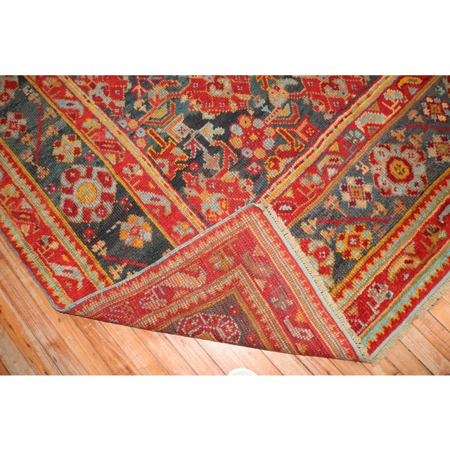 Textile Antique Zabihi Collection Turkish Oushak Room Rug - 9'6" x 12'10" For Sale - Image 7 of 11