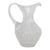 Mid 20th Century Queen Lace Blown Cut Glass Lead Crystal Pitcher Round Bowl Shape Bohemia For Sale