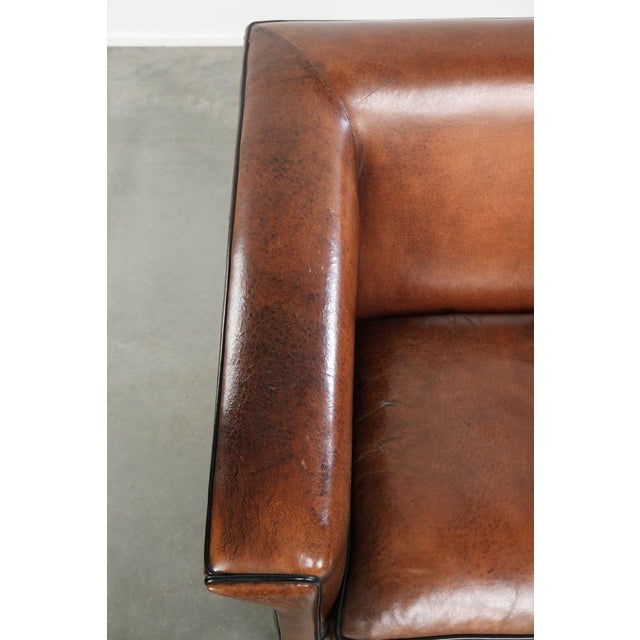Animal Skin Art Deco Club Chair in Sheepskin Leather For Sale - Image 7 of 13