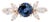 Ceylon Sapphire Ring w Natural Diamond Accents in Solid 14k Yellow Gold | RD 5mm For Sale