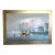 Original Oil Painting by K. Basset | Seascape Harbor Scene | Vintage Maritime Art For Sale